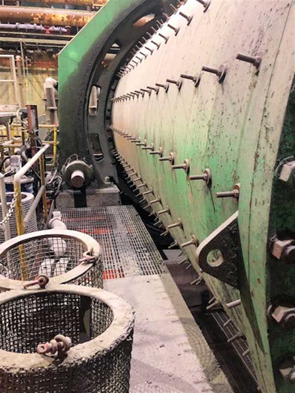 Allis Chalmers 12' X 18' Ball Mill With 1,500 Hp (1,119 Kw) Motor)